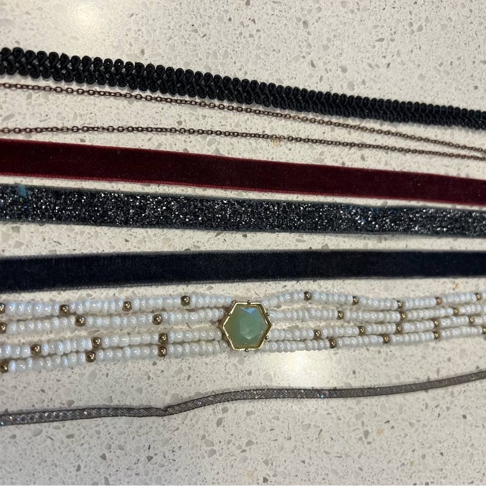 Bundle of 7 choker necklaces